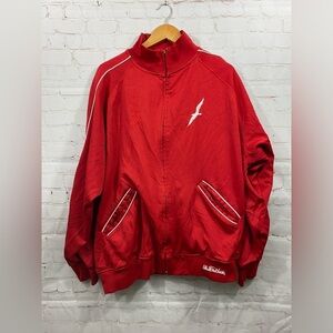 Stall & Dean Red Birds Basketball Club Red Varsity Jacket Mens Size 3XL (READ)